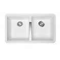 Load image into Gallery viewer, Upgrade your kitchen with the Carysil granite double bowl kitchen sink in white (824x481x241mm). Made from durable granite, this sink combines style and functionality. Perfect for any modern kitchen. Shop now!-Kitchen Sink-Ezymall AU
