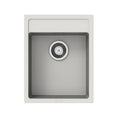 Load image into Gallery viewer, White granite single bowl kitchen sink made from durable granite quartz stone, offering flexible installation options and a compact, modern design.-Kitchen Sink-Ezymall AU
