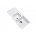 Load image into Gallery viewer, Enhance your kitchen with the Carysil Granite Stone 1 1/2 Bowl Kitchen Sink in White. Features a draining board and measures 1160x500mm. Shop now!-Kitchen Sink-Ezymall AU
