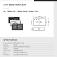 Load image into Gallery viewer, Upgrade your kitchen with the Carysil granite stone 1 & 3/4 bowl kitchen sink in white. Measuring 860x500x200mm, it combines durability with a sleek design.-Kitchen Sink-Ezymall AU
