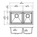 Load image into Gallery viewer, White granite double bowl undermount kitchen sink made from durable granite quartz stone, featuring deep bowls, 90mm waste, and modern design.-Kitchen Sink-Ezymall AU
