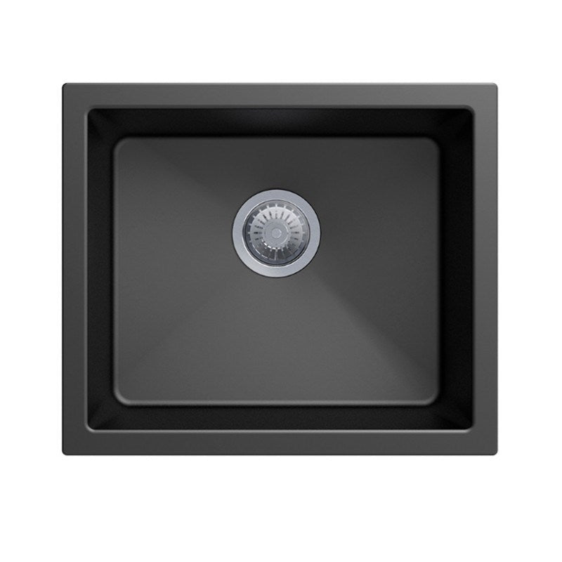 Upgrade your kitchen with the Carysil granite stone single bowl sink in black, measuring 533*457mm. This sink combines durability with a modern aesthetic. Shop now at Ezymall.-Kitchen Sink-Ezymall AU