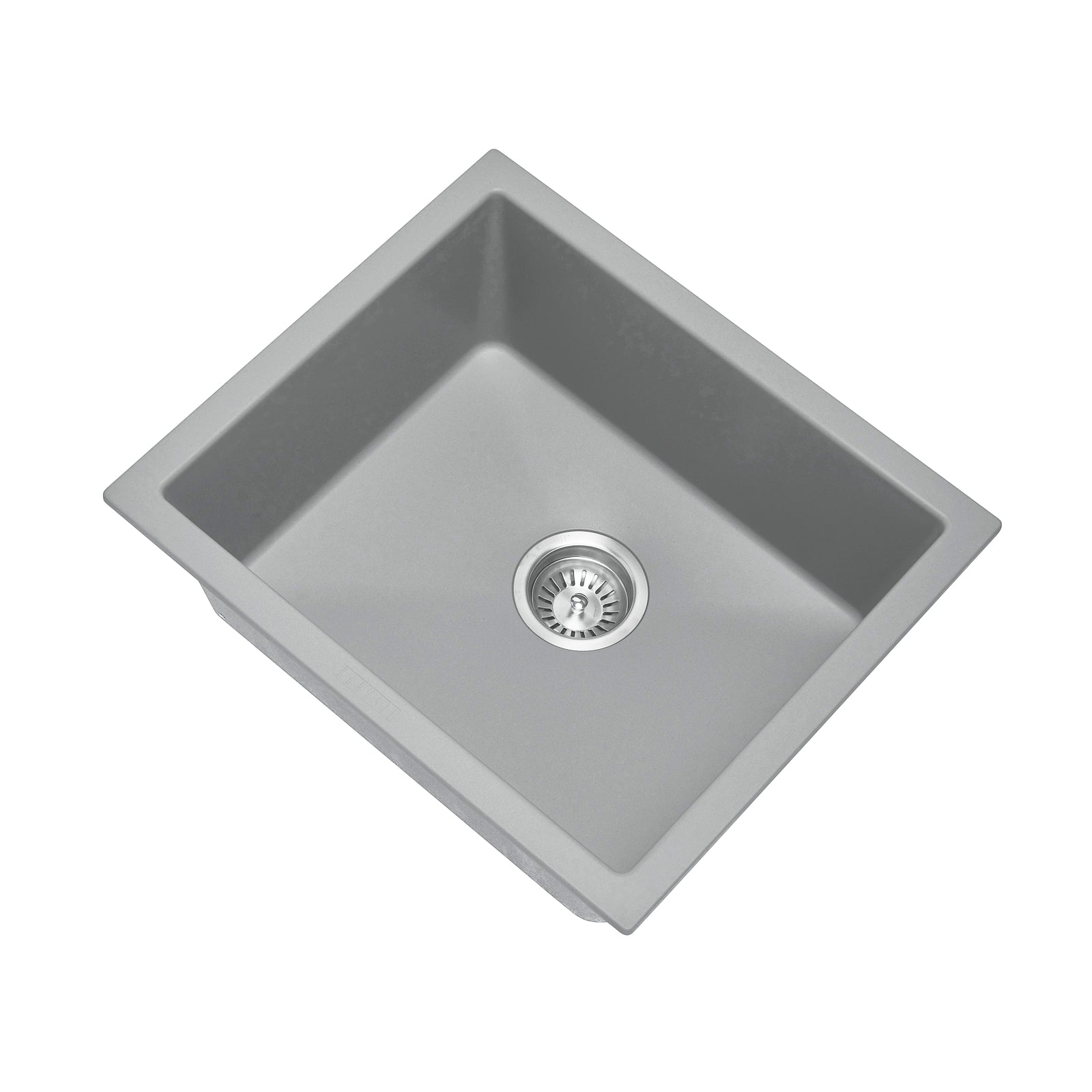 The Carysil Granite Stone Single Bowl Kitchen Sink measures 533*457mm and features a concrete grey finish. Durable and stylish, perfect for modern kitchens. Upgrade your space today!-Kitchen Sink-Ezymall AU