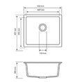 Load image into Gallery viewer, The Carysil Granite Stone Single Bowl Kitchen Sink measures 533*457mm and features a concrete grey finish. Durable and stylish, perfect for modern kitchens. Upgrade your space today!-Kitchen Sink-Ezymall AU

