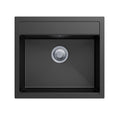 Load image into Gallery viewer, Enhance your kitchen with the Carysil Waltz granite sink in black. This single bowl kitchen sink (560*510mm) is made from durable granite stone. Stylish and functional. Perfect for any modern kitchen. Shop now!-Kitchen Sink-Ezymall AU
