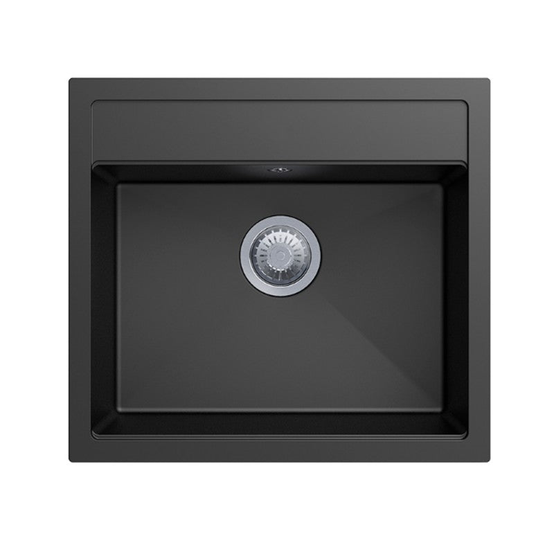 Enhance your kitchen with the Carysil Waltz granite sink in black. This single bowl kitchen sink (560*510mm) is made from durable granite stone. Stylish and functional. Perfect for any modern kitchen. Shop now!-Kitchen Sink-Ezymall AU