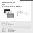 Load image into Gallery viewer, The Carysil granite stone single bowl kitchen sink in concrete grey, sized 780x510x220mm, offers a blend of style and resilience. Perfect for any modern kitchen. Available at Ezymall.-Kitchen Sink-Ezymall AU
