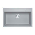 Load image into Gallery viewer, The Carysil granite stone single bowl kitchen sink in concrete grey, sized 780x510x220mm, offers a blend of style and resilience. Perfect for any modern kitchen. Available at Ezymall.-Kitchen Sink-Ezymall AU
