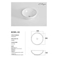 Load image into Gallery viewer, CLAYA Bowl-33 round countertop basin made from gloss white fine ceramic. Compact 330mm above counter basin with no overflow, ideal for modern bathrooms.-Basin Sink-Ezymall AU
