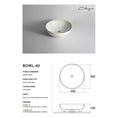 Load image into Gallery viewer, CLAYA Bowl-40 round vessel basin made from durable gloss white ceramic. Modern 400mm above counter basin ideal for contemporary bathroom vanities.-Basin Sink-Ezymall AU
