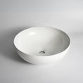 Load image into Gallery viewer, CLAYA Bowl-40 round vessel basin made from durable gloss white ceramic. Modern 400mm above counter basin ideal for contemporary bathroom vanities.-Basin Sink-Ezymall AU

