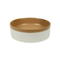 Load image into Gallery viewer, CLAYA Colour Plus-37 above counter basin with matte light brown interior and natural white exterior. Premium ceramic 370mm basin for modern bathroom vanities.-Basin Sink-Ezymall AU

