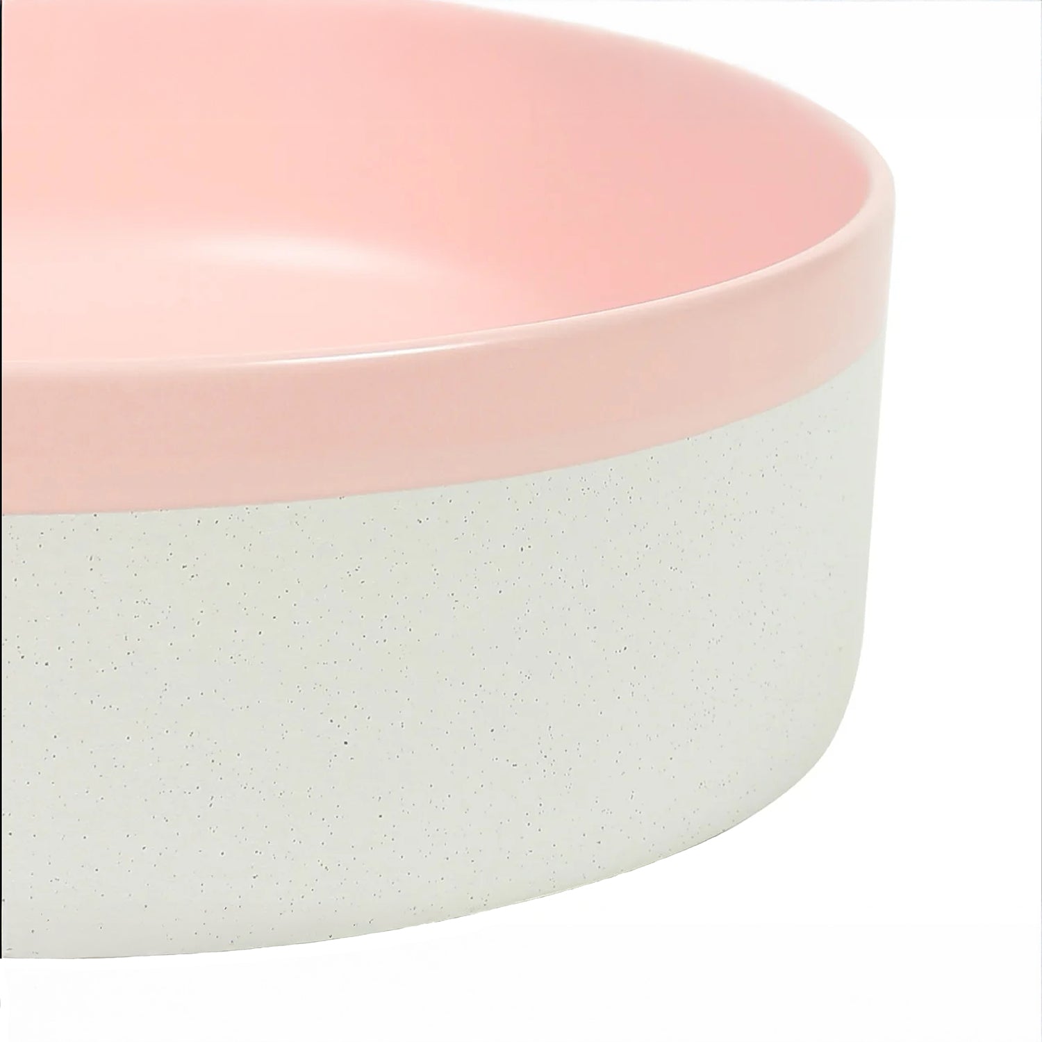 CLAYA Colour Plus-37 above counter basin with matte pink interior and natural white exterior. Premium ceramic 370mm basin for modern bathroom vanities.-Basin Sink-Ezymall AU