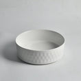 Load image into Gallery viewer, CLAYA Diamond-36 above counter basin with diamond textured exterior in matte white ceramic. 360mm round basin for modern bathrooms.-Basin Sink-Ezymall AU
