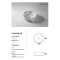 Load image into Gallery viewer, CLAYA Fusion-36 above counter basin in matte white Carrara finish. Compact 360mm round ceramic basin with non-overflow waste for modern bathrooms.-Basin Sink-Ezymall AU

