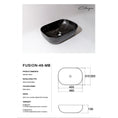 Load image into Gallery viewer, CLAYA Fusion-46 above counter basin in matte black Carrara finish. Durable fine ceramic basin with oval design and 32mm non-overflow waste for modern bathrooms.-Basin Sink-Ezymall AU
