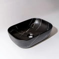 Load image into Gallery viewer, CLAYA Fusion-46 above counter basin in matte black Carrara finish. Durable fine ceramic basin with oval design and 32mm non-overflow waste for modern bathrooms.-Basin Sink-Ezymall AU

