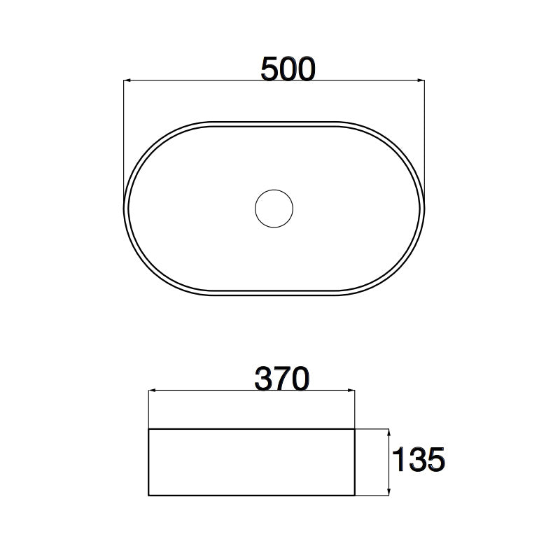 CLAYA Fusion-50 above counter basin with matte white Carrara marble finish. Durable fine ceramic basin with 32mm non-overflow waste for modern bathrooms.-Basin Sink-Ezymall AU