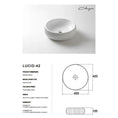 Load image into Gallery viewer, CLAYA Lucid-42 above counter basin in gloss white ceramic. 420mm round bowl basin for modern bathroom vanities.-Basin Sink-Ezymall AU
