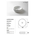 Load image into Gallery viewer, CLAYA Lucid-42 above counter basin in matte white ceramic. 420mm round bowl basin for modern bathroom vanities.-Basin Sink-Ezymall AU
