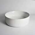 Load image into Gallery viewer, CLAYA Luna-36 above counter basin in gloss white ceramic. 360mm round basin for modern and compact bathroom spaces.-Basin Sink-Ezymall AU
