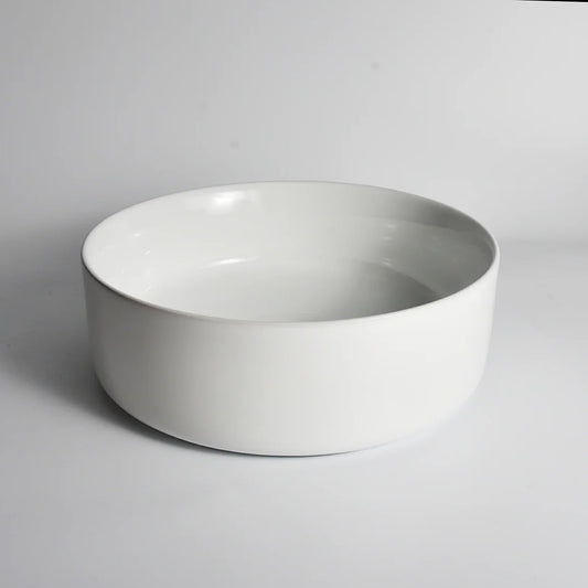 CLAYA luna 36 above counter round basin gloss white – view 2