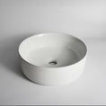 Load image into Gallery viewer, CLAYA Luna-36 above counter basin in gloss white ceramic. 360mm round basin for modern and compact bathroom spaces.-Basin Sink-Ezymall AU
