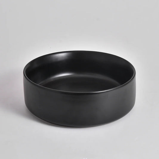 CLAYA luna 36 above counter round basin matte black – view 2