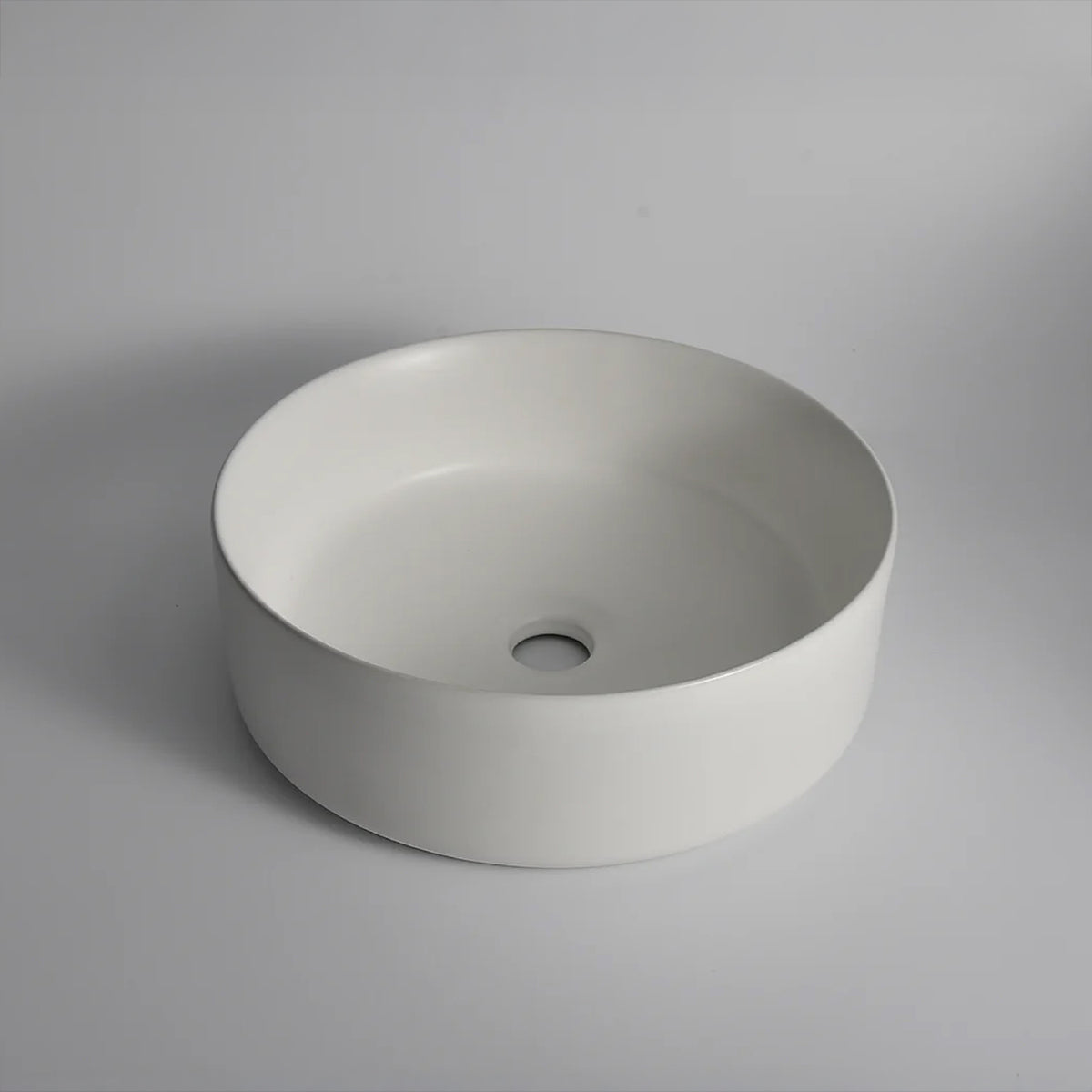 CLAYA luna 36 above counter round basin matte white
