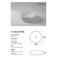 Load image into Gallery viewer, CLAYA Luna-36 above counter basin in textured matte white ceramic. 360mm round basin for modern and compact bathroom spaces.-Basin Sink-Ezymall AU
