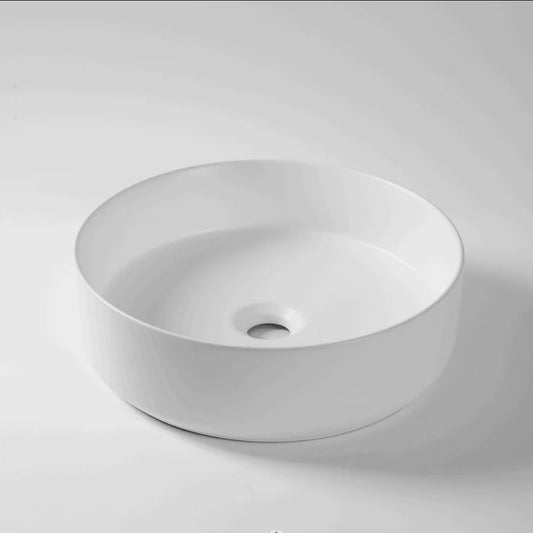 CLAYA luna 40 405mm above counter round basin matte white
