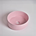 Load image into Gallery viewer, CLAYA Mini-30 above counter basin in matte pink ceramic. 300mm compact round basin ideal for small bathrooms and powder rooms.-Basin Sink-Ezymall AU
