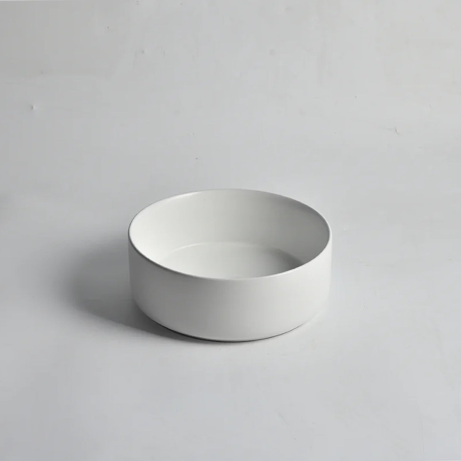CLAYA Mini-30 above counter basin in matte white ceramic. 300mm compact round basin ideal for small bathrooms and powder rooms.-Basin Sink-Ezymall AU
