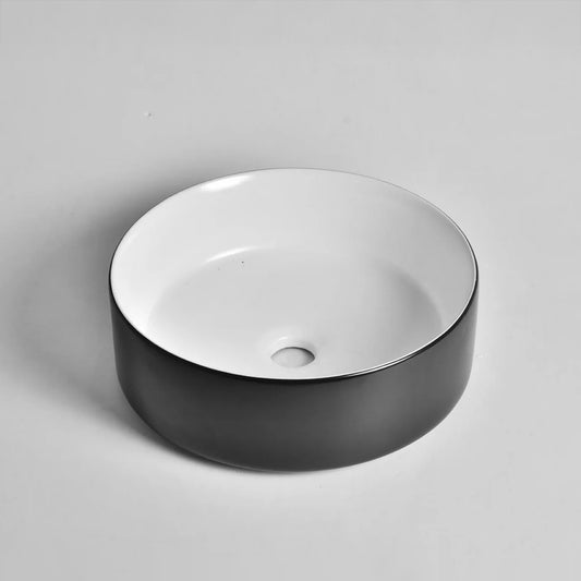 CLAYA nova 36 round ceramic above counter basin matte white