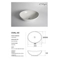Load image into Gallery viewer, CLAYA Oval-40 above counter basin in gloss white ceramic. 410mm oval basin with non-overflow waste, ideal for modern bathroom vanities.-Basin Sink-Ezymall AU
