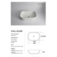 Load image into Gallery viewer, CLAYA Oval-46 above counter basin in matte white ceramic. 460mm oval basin with non-overflow waste, ideal for modern bathroom vanities.-Basin Sink-Ezymall AU
