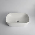 Load image into Gallery viewer, CLAYA Oval-46 above counter basin in matte white ceramic. 460mm oval basin with non-overflow waste, ideal for modern bathroom vanities.-Basin Sink-Ezymall AU
