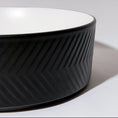 Load image into Gallery viewer, CLAYA P-Arrow-36 above counter basin with textured matte black finish. 360mm round ceramic basin for modern bathroom spaces.-Basin Sink-Ezymall AU
