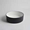 Load image into Gallery viewer, CLAYA P-Arrow-36 above counter basin with textured matte black finish. 360mm round ceramic basin for modern bathroom spaces.-Basin Sink-Ezymall AU
