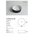 Load image into Gallery viewer, CLAYA P-Arrow-36 above counter basin with textured matte black finish. 360mm round ceramic basin for modern bathroom spaces.-Basin Sink-Ezymall AU

