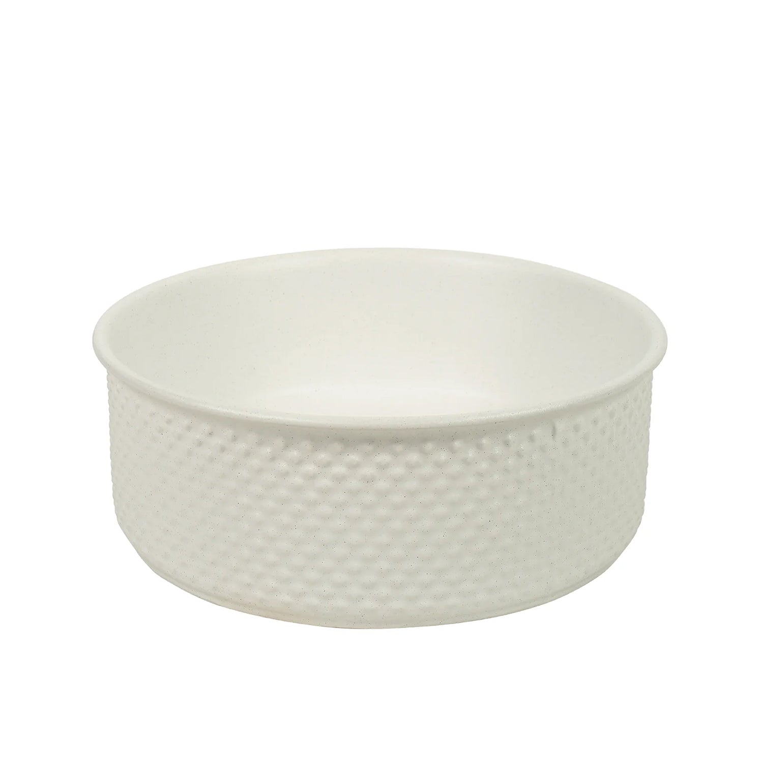 CLAYA P-Tessina 38 above counter basin with textured matte white finish. 385mm round ceramic basin for modern bathroom spaces.-Basin Sink-Ezymall AU