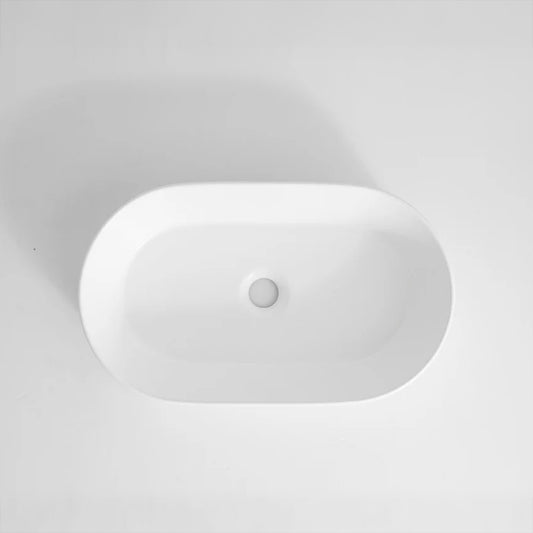 CLAYA pill 52 ceramic 525mm above counter basin gloss white – view 2