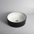 Load image into Gallery viewer, CLAYA Polar-36 diamond textured basin with matte black finish. 360mm round ceramic basin for modern bathroom spaces.-Basin Sink-Ezymall AU

