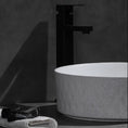 Load image into Gallery viewer, CLAYA Polar-36 diamond textured basin with matte white finish. 360mm round ceramic basin for modern bathroom spaces.-Basin Sink-Ezymall AU
