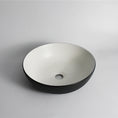 Load image into Gallery viewer, CLAYA Polar-Wavy-40 basin with textured matte black finish. 400mm round ceramic basin for modern bathroom spaces.-Basin Sink-Ezymall AU
