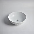 Load image into Gallery viewer, CLAYA Ruby-40 above counter basin in gloss white fine ceramic. Modern 395mm bathroom basin with non-overflow waste, ideal for stylish bathroom vanities.-Basin Sink-Ezymall AU
