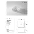 Load image into Gallery viewer, CLAYA SQ-365 above counter basin in gloss white ceramic. 365mm square basin with non-overflow waste for modern bathroom vanities.-Basin Sink-Ezymall AU
