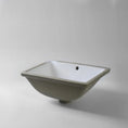 Load image into Gallery viewer, CLAYA UM-465 under counter basin in matte white ceramic. 465mm undermount basin with overflow for modern bathroom vanities.-Basin Sink-Ezymall AU
