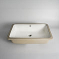 Load image into Gallery viewer, CLAYA UM-5337 under counter basin in gloss white ceramic. 530mm undermount basin with overflow for modern bathroom vanities.-Basin Sink-Ezymall AU
