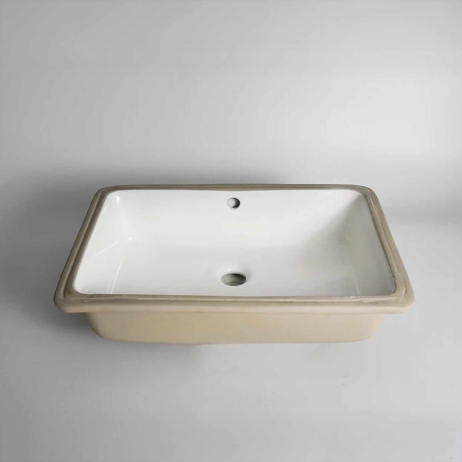CLAYA UM-5337 under counter basin in gloss white ceramic. 530mm undermount basin with overflow for modern bathroom vanities.-Basin Sink-Ezymall AU